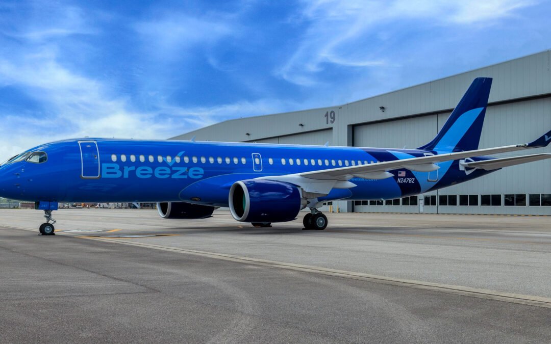 HRA Delivers First of Three A220s to Breeze Airways